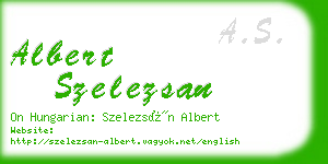 albert szelezsan business card